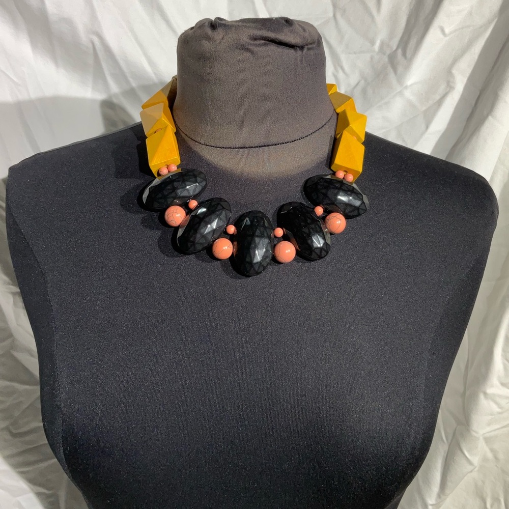 David Aubrey geo statement necklace